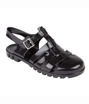 The Truffle Collection SIZE 4 BLACK PVC Womens Jelly Sandals RRP 12.99 CLEARANCE XL 2